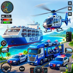 Police Transport Truck Driving