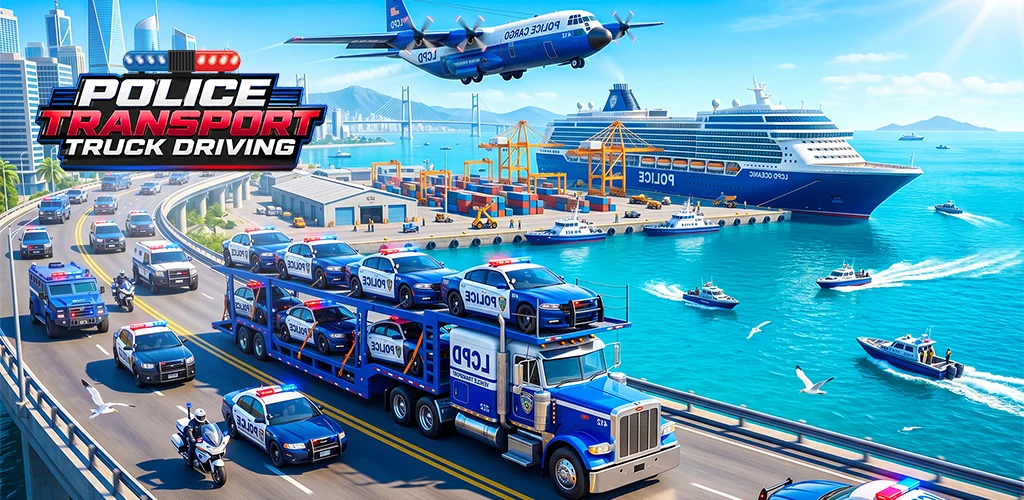Police Transport Truck Driving screenshot